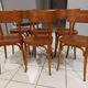 Suite of 6 chairs by bistrot baumann in the 1950s