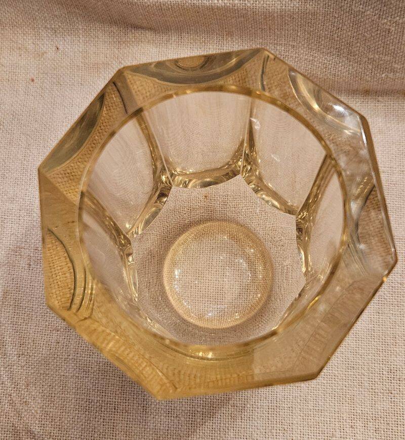 Daum Nancy - Cylindrical Vase, Citrine Colour, Circa 1930