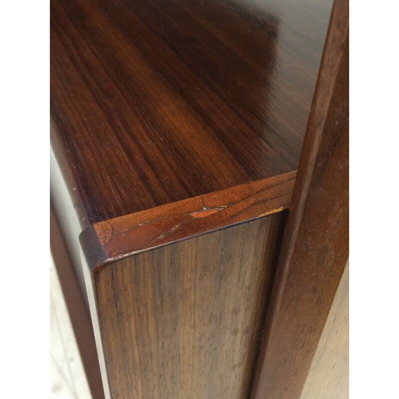 G-plan bookcase in ebonized beech and brass, rubber - 1950