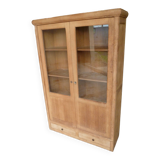 MD bookcase in stripped oak