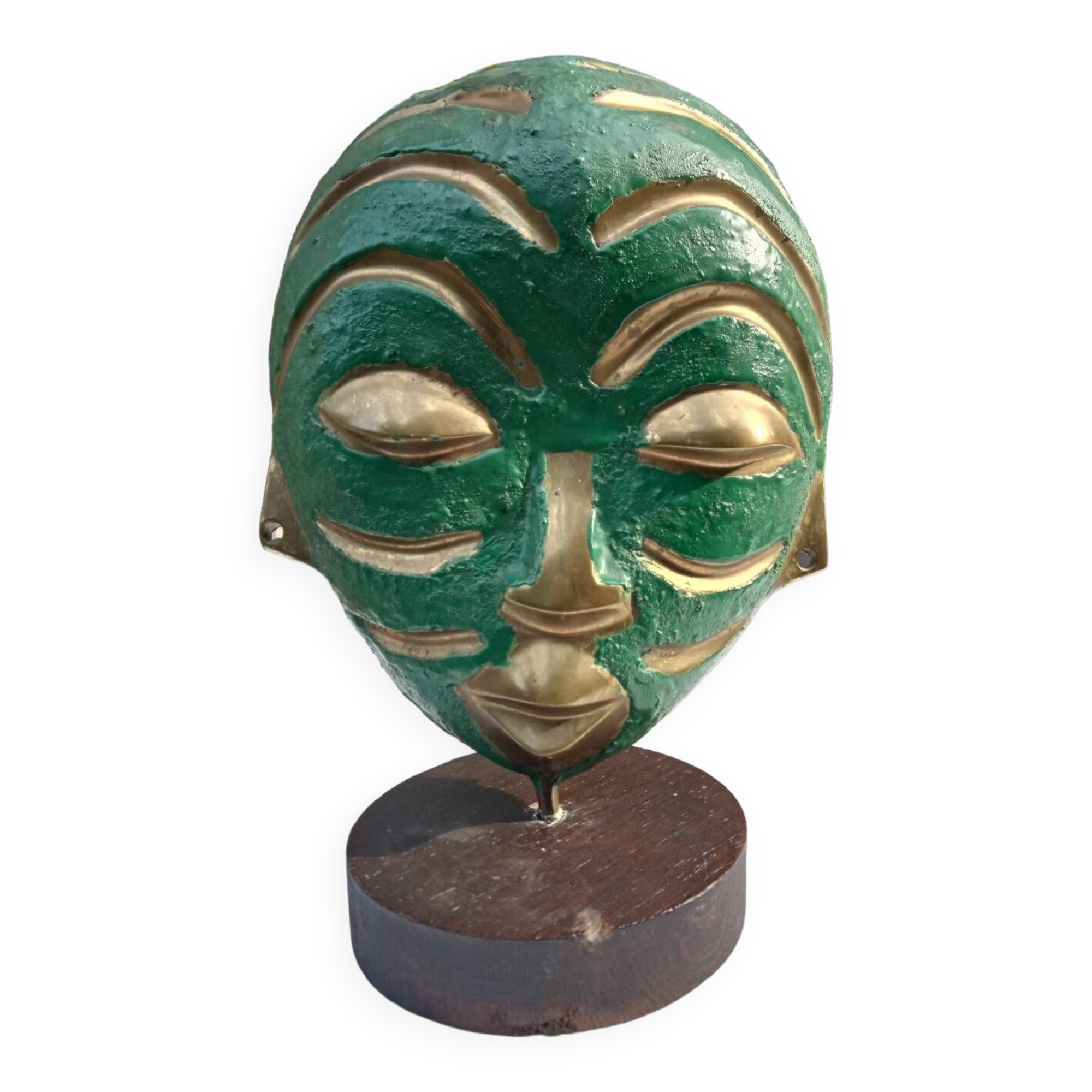 African bronze mask
