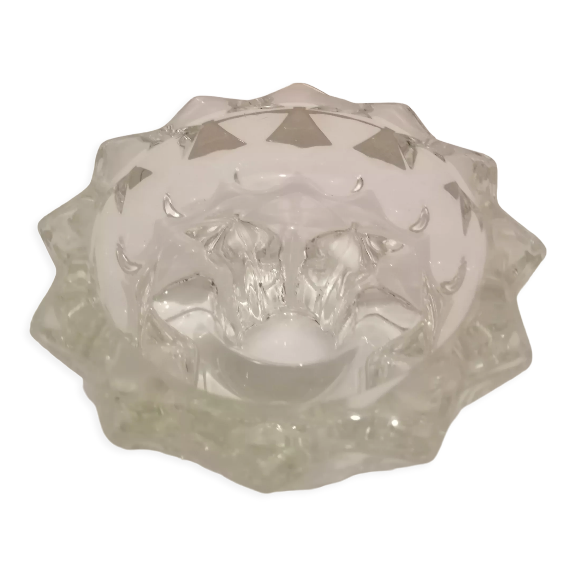 Vintage glass candle holder