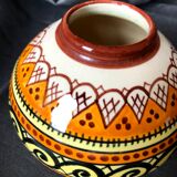 Quimper Henriot spinning top ball vase vintage soliflore art deco 1930 1940 celtic patterns orange black