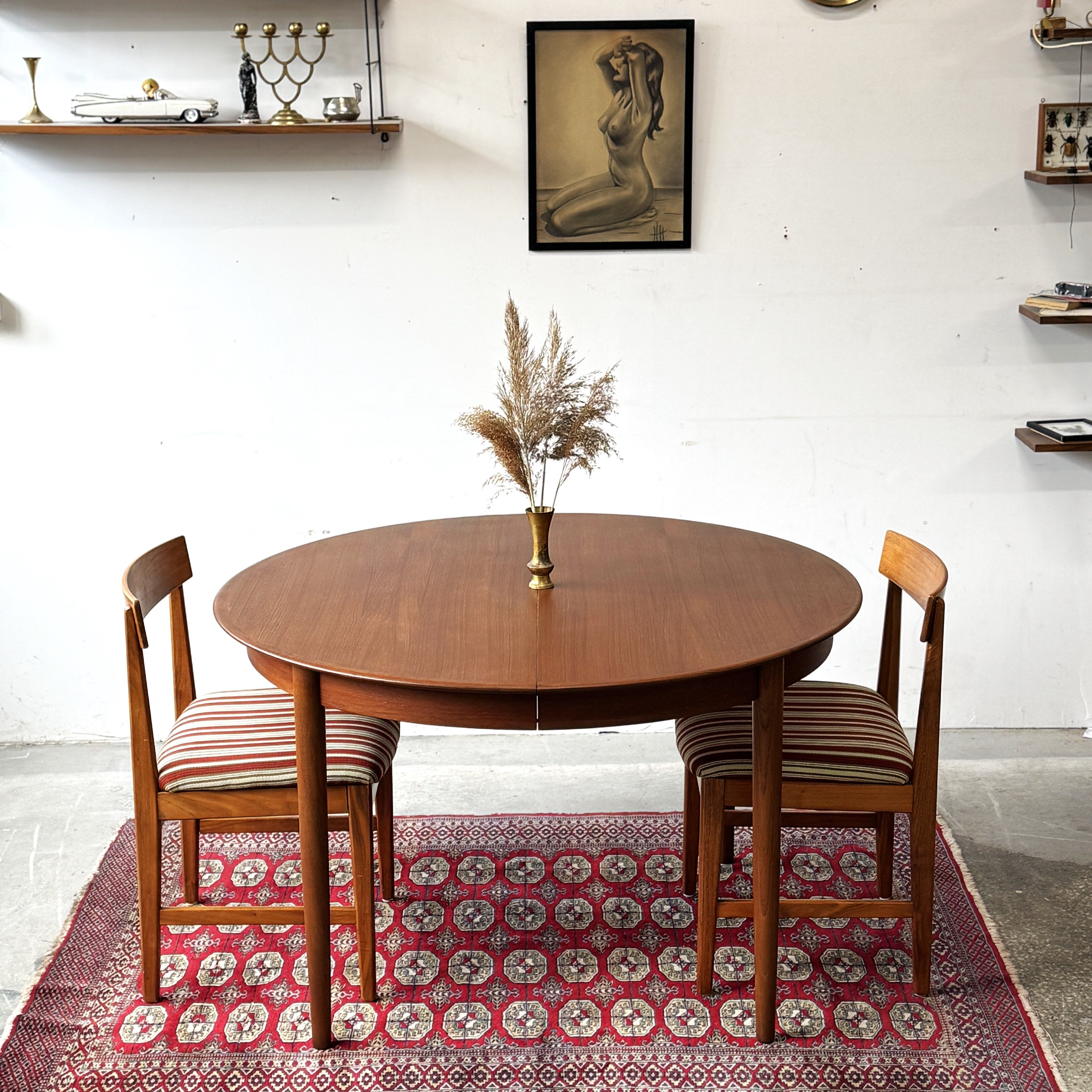 Extendable Teak Table, Denmark 1960s/1970s, Mid-Century, Vintage
