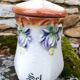 Set of 2 spice jars in art nouveau barbotine 1900