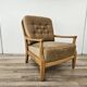 70s beech living room armchair