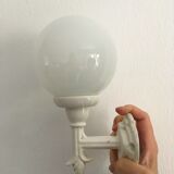 Metal and glass wall lamp