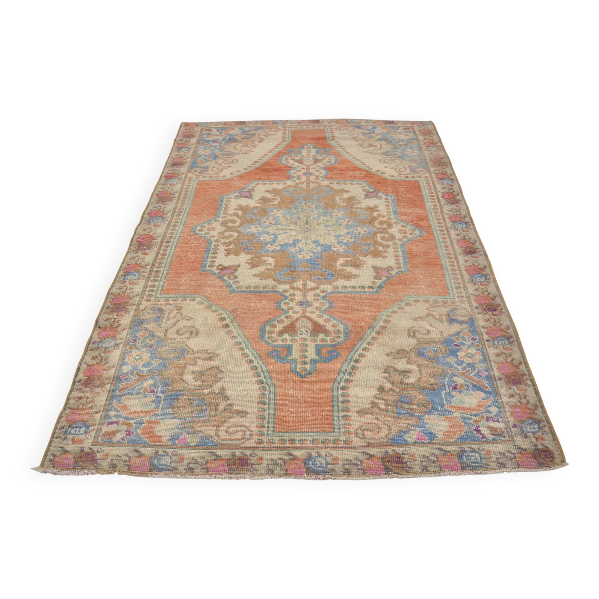 Orange & Blue Anatolian Rug sku 2437.