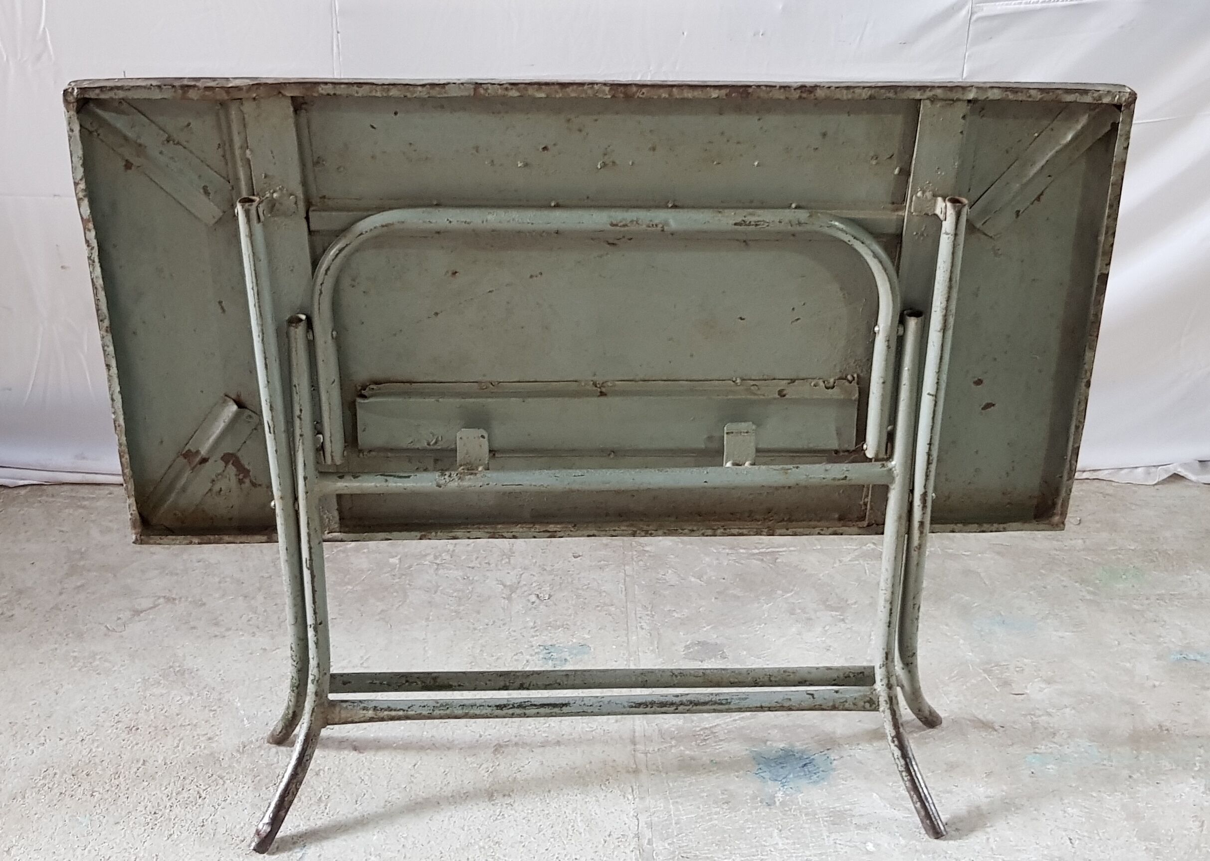 Old metal dining table