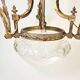 Lustre majestueux en laiton & cristal taillé – Fin XIXe