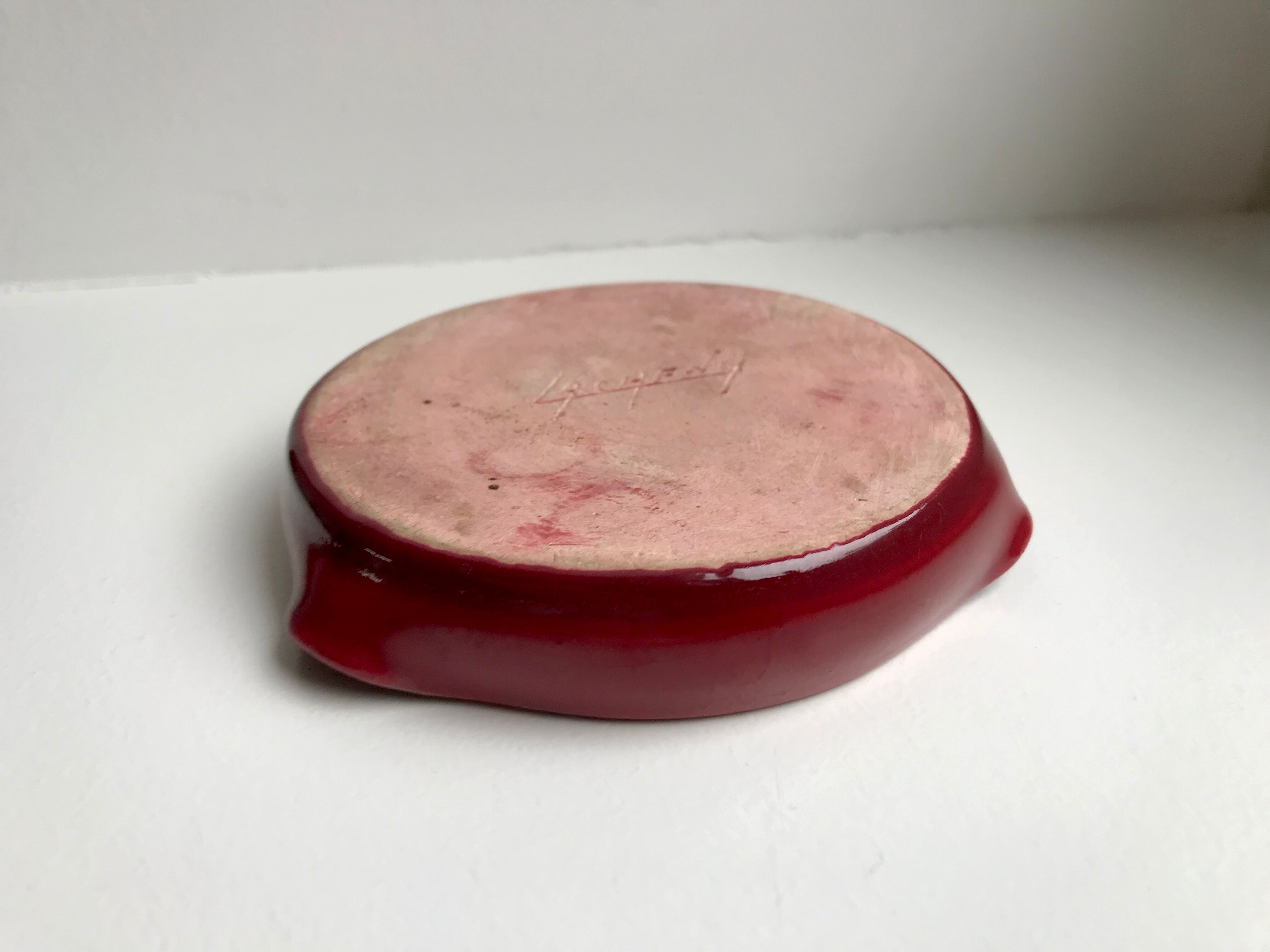 Ceramic ashtray signed 70s