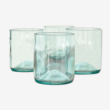 Lot de 4 verres de 25cl  - Pack Q de bouteilles - Short Drink série limitée "Bleue"