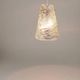 J.T. Kalmar Mid-Century Textured Glass & Brass Pendant Lamp, Austria, 1950s