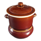 Pot en grès avec couvercle
