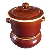 Pot en grès avec couvercle