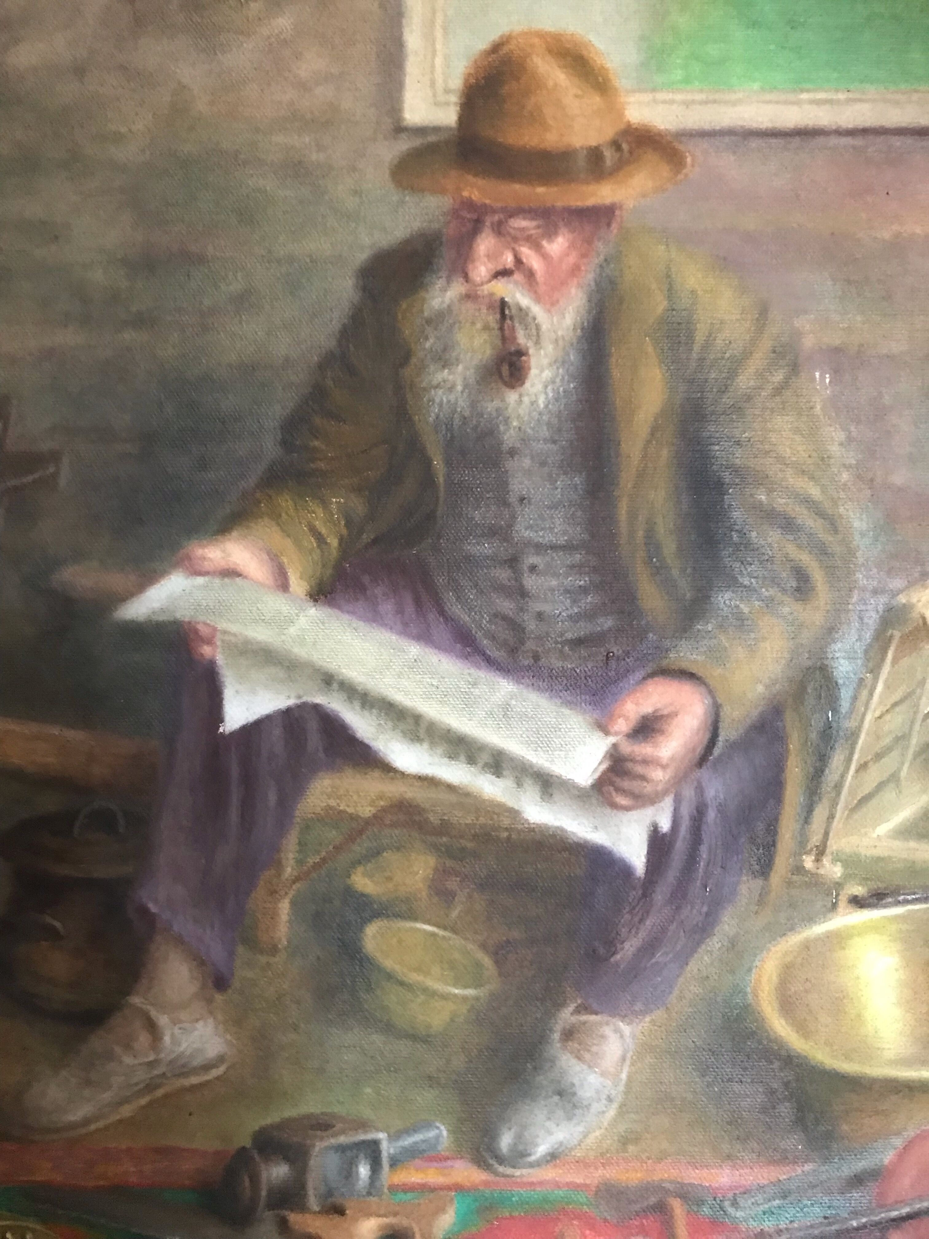 Auto portrait d'un peintre brocanteur, G. Lirand