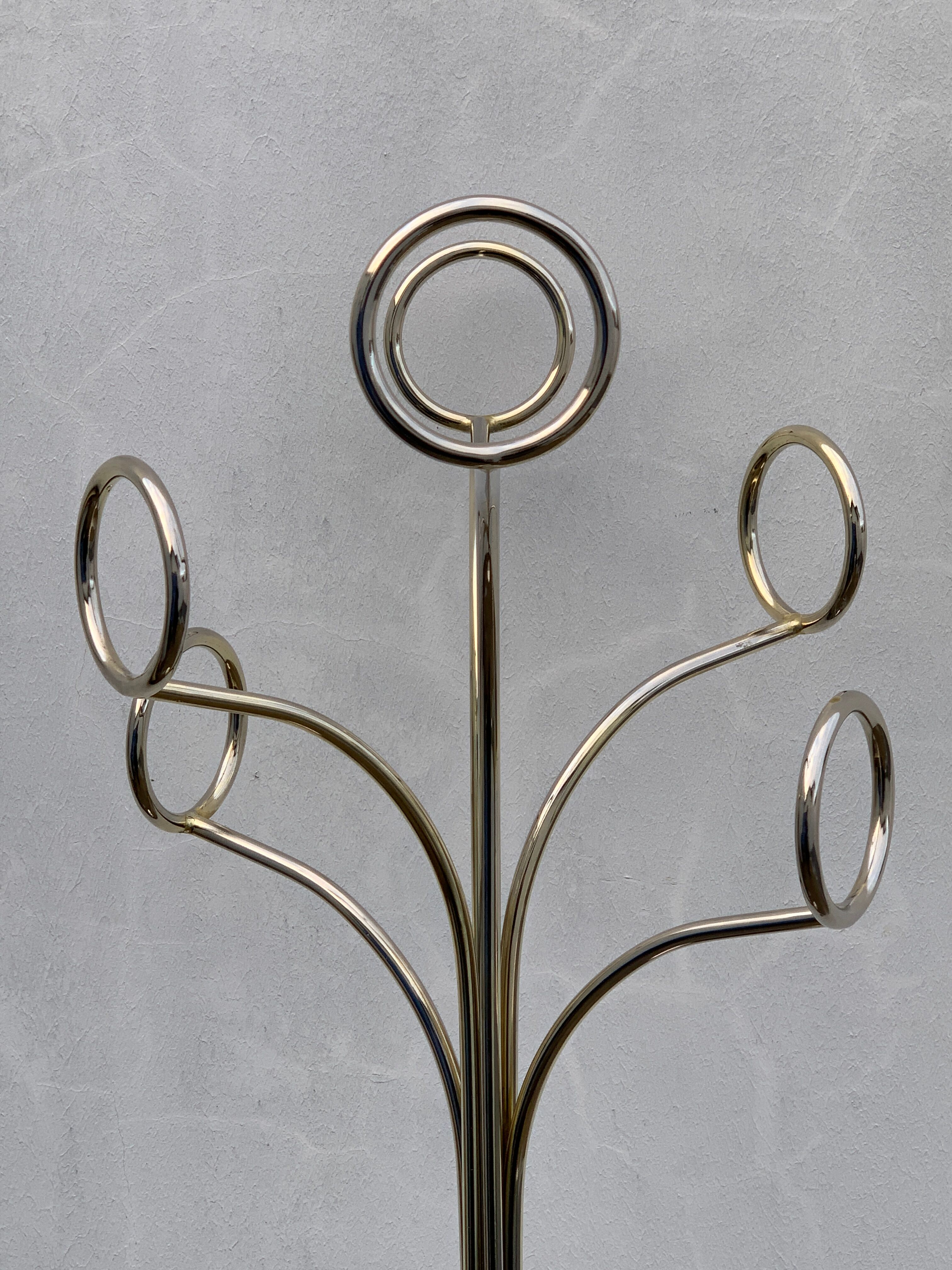 Brass coat rack Cedro de Fase, 1970