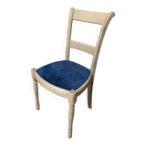 4 chairs with midnight blue velvet seats