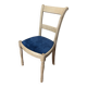 4 chairs with midnight blue velvet seats