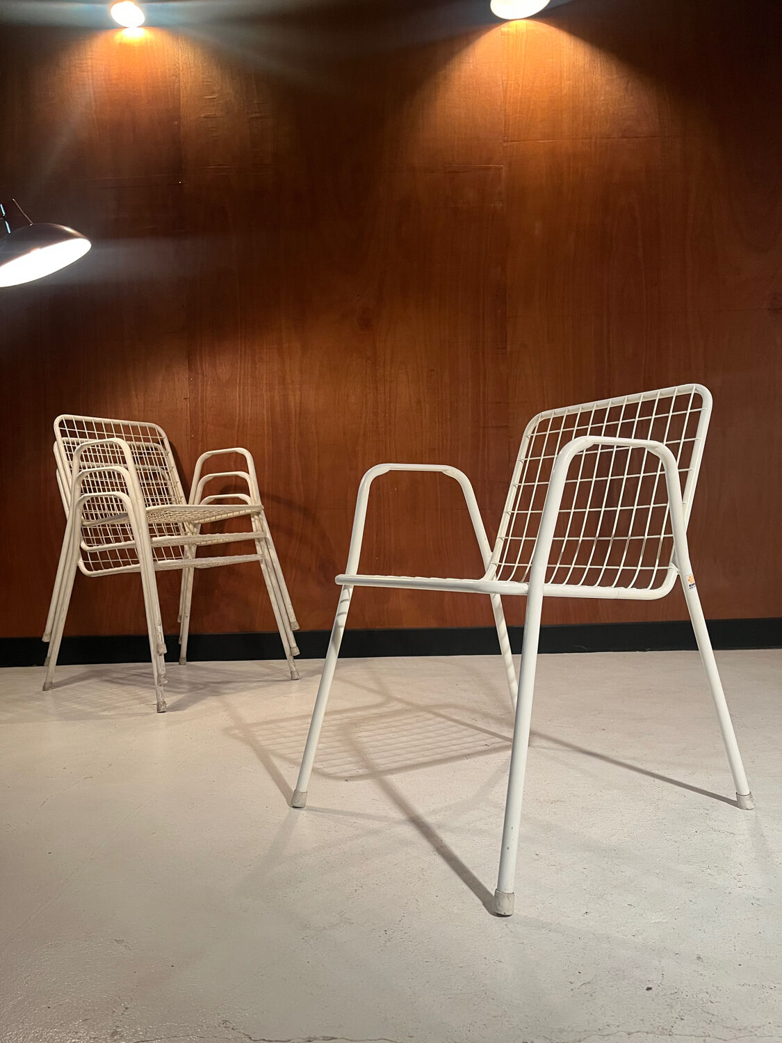 4 vintage Emu Rio chairs from Italy, 1970.