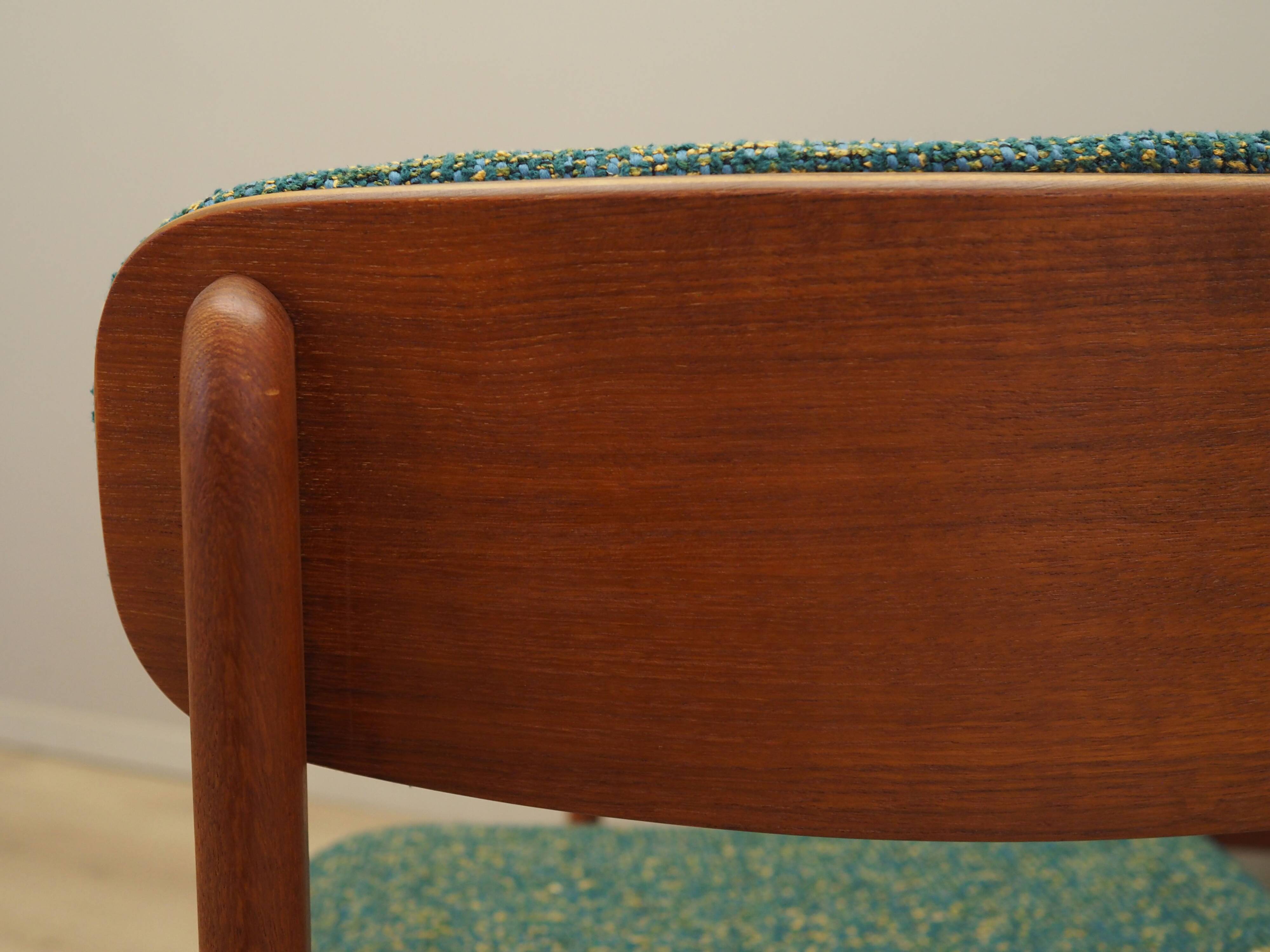 Set of six teak chairs, Danish design, 1960s, manufacture: N. & K. Bundgaar