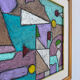 Abstract geometric coloured painting