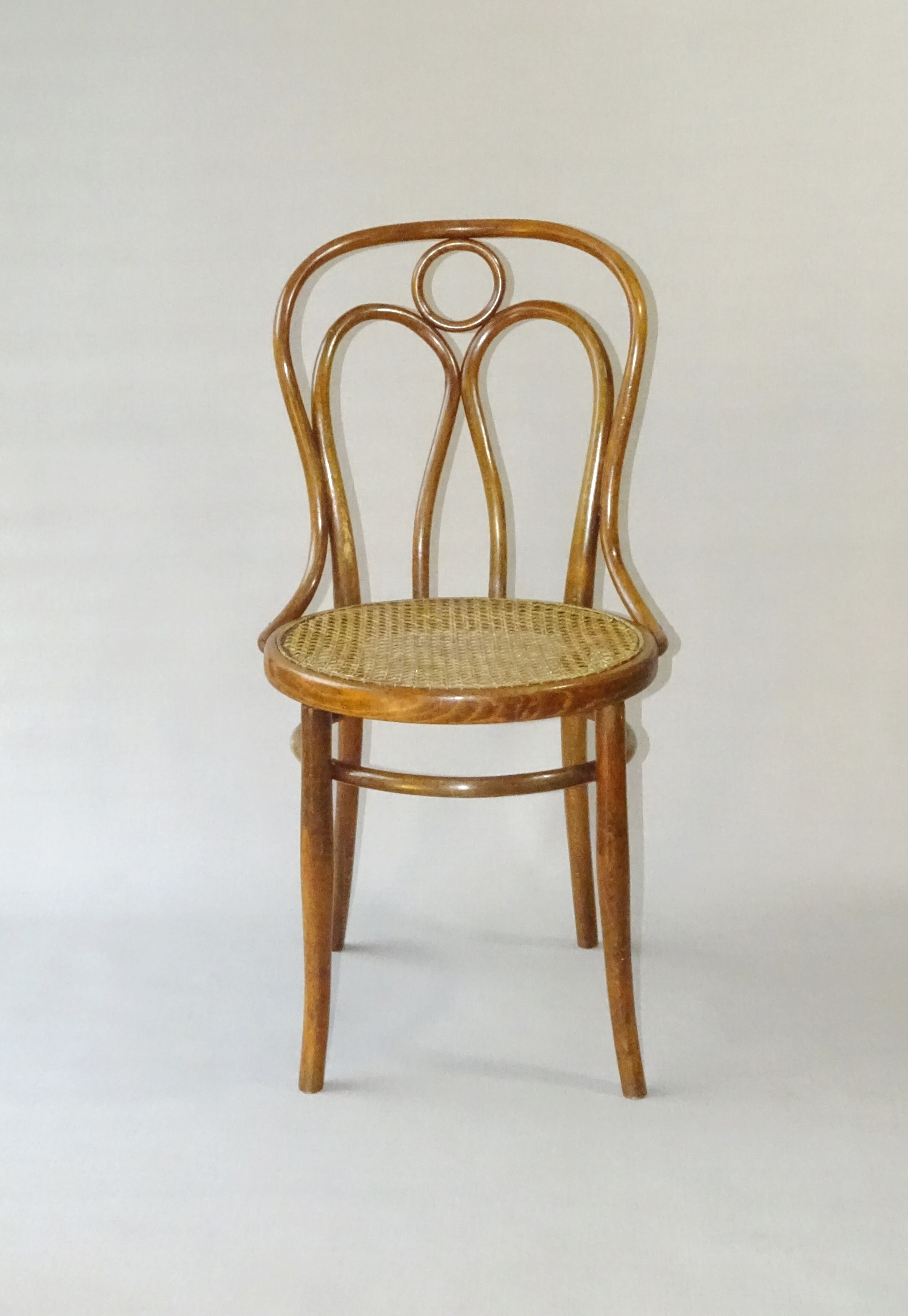 2 engelstuhl bistro chairs from Kohn n°36 around 1900 canned