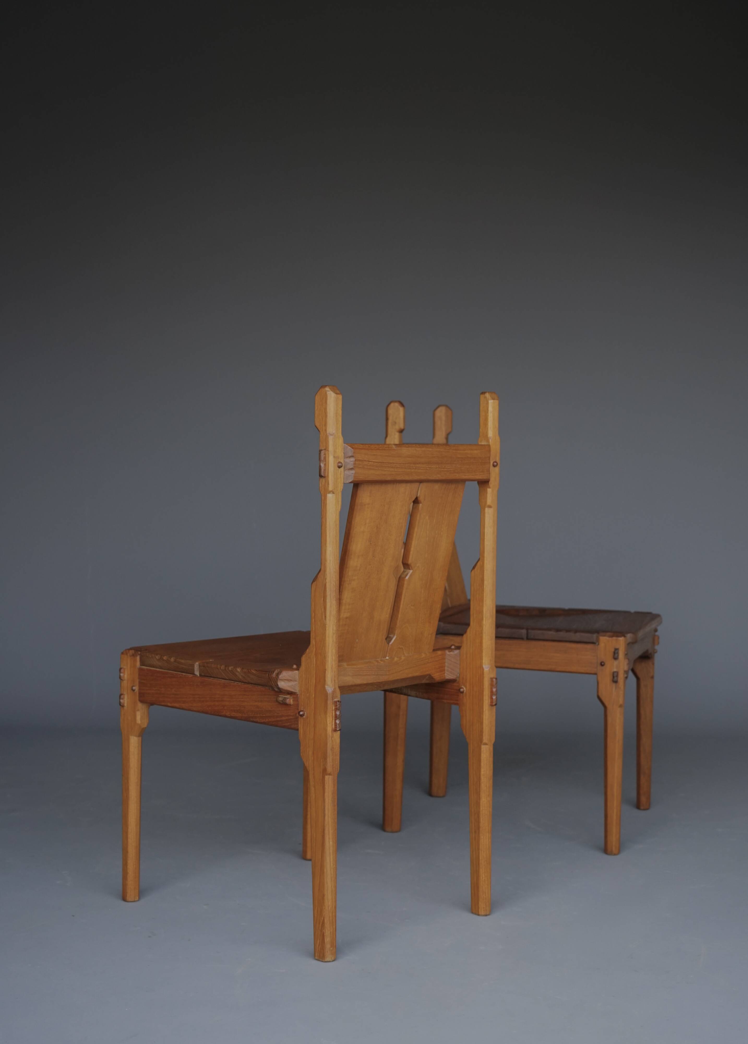 Rare Dutch Dutch side chairs by Alexander Kropholler, 1930s