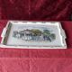 Plat en faience, décors  henri. Loux, Obernai, Sarreguemines.