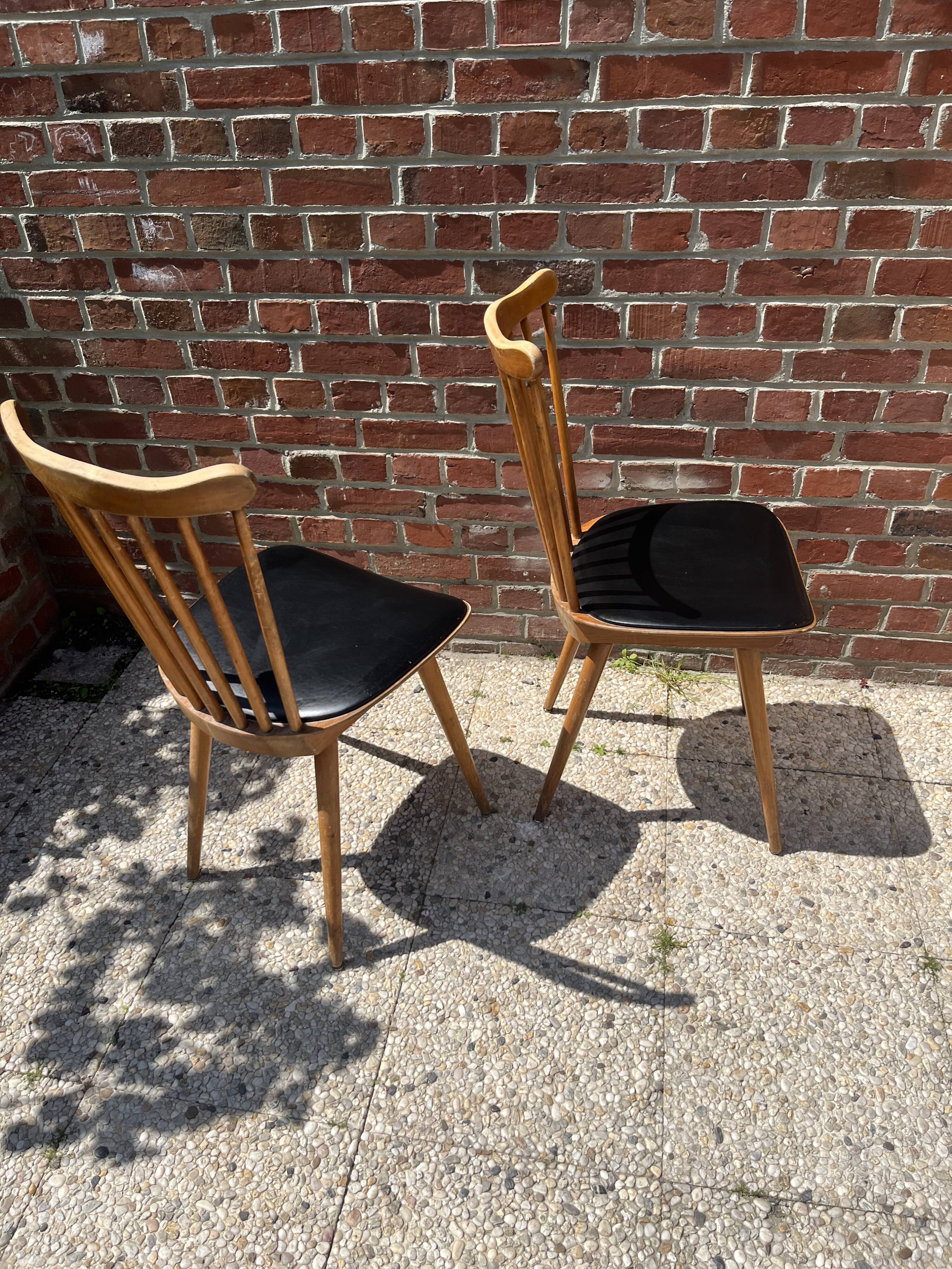 Vintage Baumann chairs minuet model