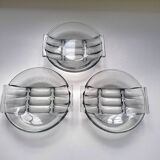 3 Coupelles en verre art déco
