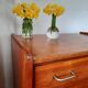 Commode chêne  pied compas, vintage reconstruction