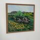 Huile sur toile suédoise – “fleurs” par lars "bjönni" andersson