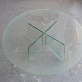 Roundtable low 80s vintage in glass and plexiglass