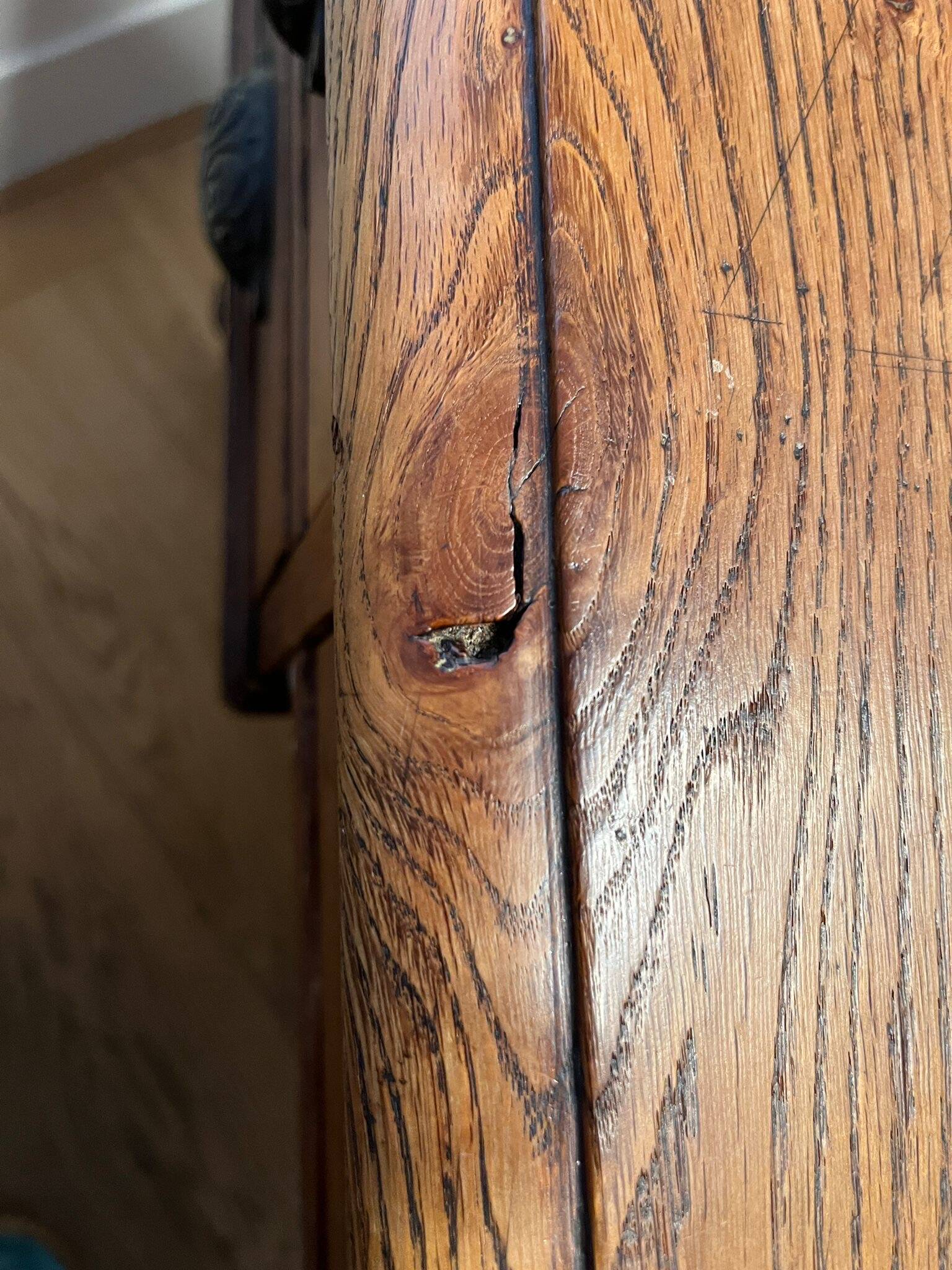 Double-sided oak desk – 19th century – Clichy Carpentry