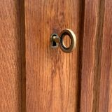 Vintage solid oak cross-braced wardrobe 1940