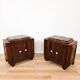 Pair of Art Deco marble bedside tables, 1940s