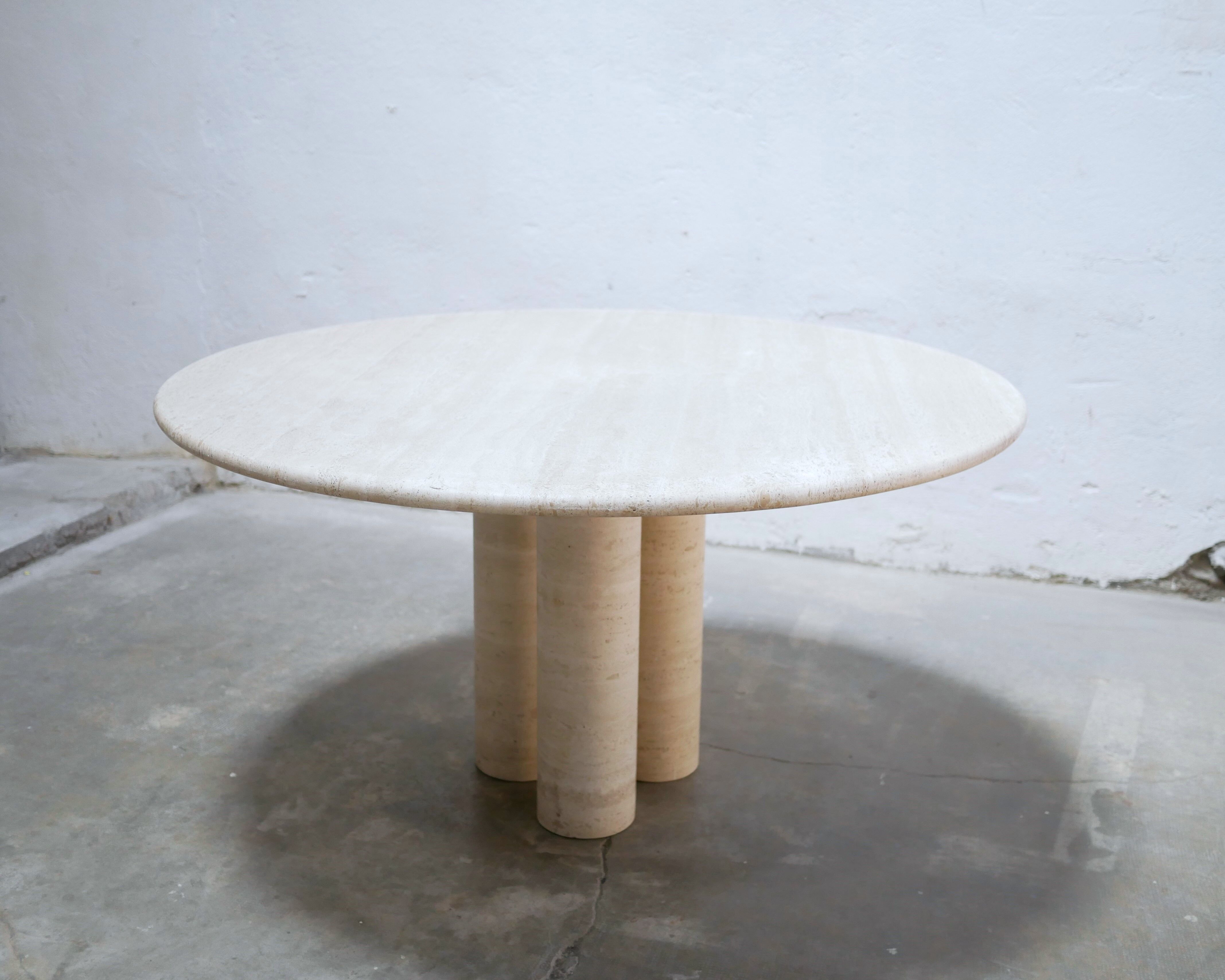 Vintage travertine dining table