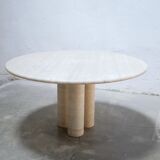Vintage travertine dining table