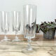 6 Arques crystal champagne flutes, Louvre model