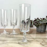 6 flûtes à champagne cristal d'Arques modèle Louvre
