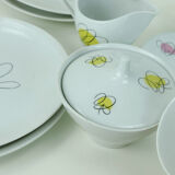 Mid century coffee crockery schirnding bavaria abstract decor in pastel colors 1950s