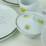 Mid century coffee crockery schirnding bavaria abstract decor in pastel colors 1950s