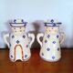 Pair of Polish ceramic candlesticks