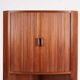 Danish vintage corner cabinet with tambour doors, 1960s