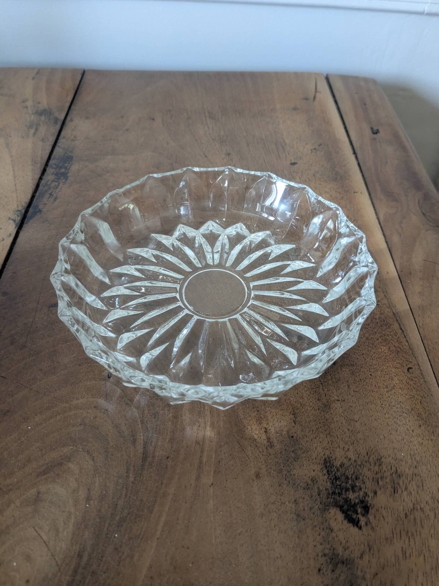 Cut glass tray