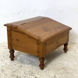 Pupitre Ecritoire de table en bois massif vintage 1950