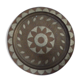 Plate brass, inlaid with metal sheets