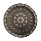Plate brass, inlaid with metal sheets