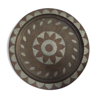 Plate brass, inlaid with metal sheets